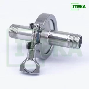 bộ clamp ren ngoài inox vi sinh