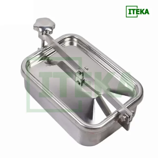 Nắp bồn inox hình chữ nhật 1 thanh