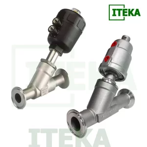 van xiên khí nén clamp inox 316L