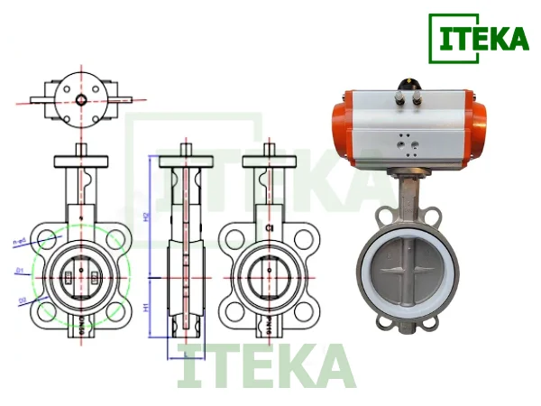 Bản vẽ cấu tạo van bướm inox