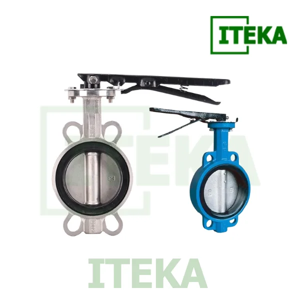 Van bướm tay gạt inox và van bướm gang