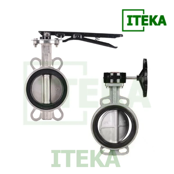 Van bướm inox tay gạt với tay quay