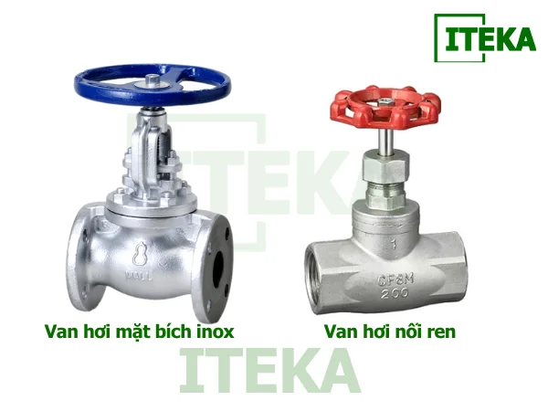 So sánh van hơi iinox mặt bích và van hơi inox nối ren