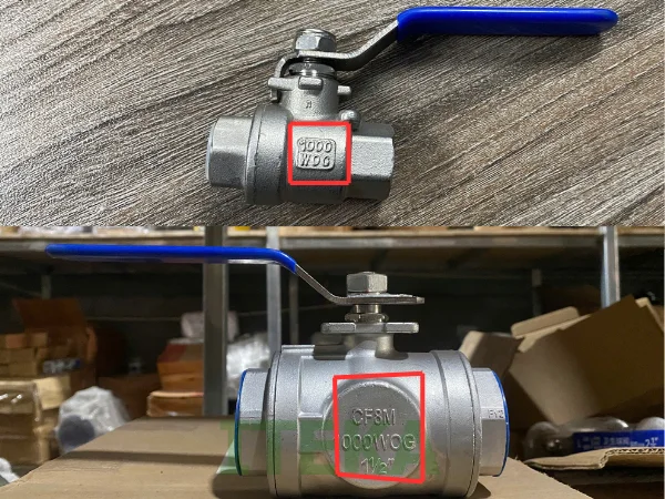 Gỉai thích chi tiết từng ký hiệu quan trọng trên thân van bi ren inox