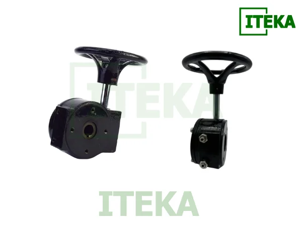 Cấu tạo chi tiết của bộ tay quay vô lăng + hộp số của van bướm inox tay quay