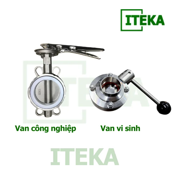 Sự khác biệt giữa van bướm inox vi sinh và van bướm inox công nghiệp