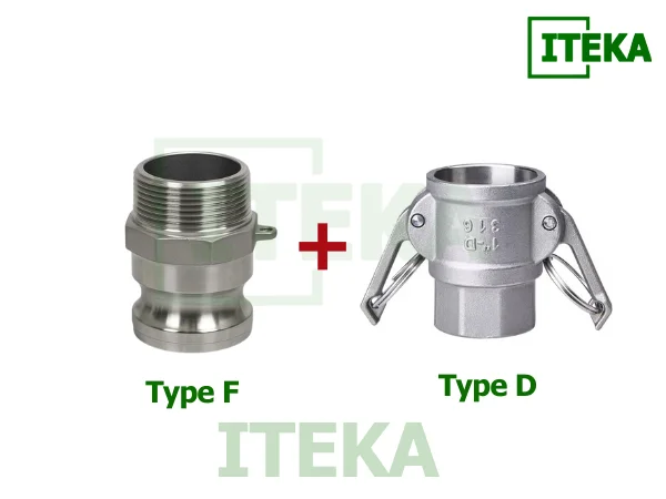 Bộ ghép F–D: Chuyển đổi giữa ren ngoài và ren trong qua Camlock