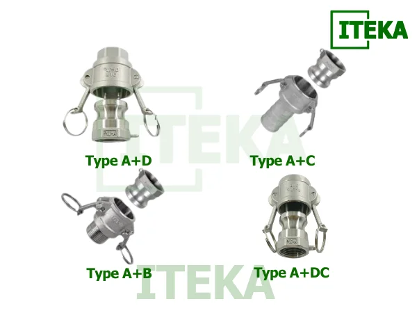 Khớp nối nhanh kiểu A kết hợp với những type nào?