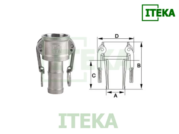 Bản vẽ cấu tạo khớp nối nhanh kiểu C