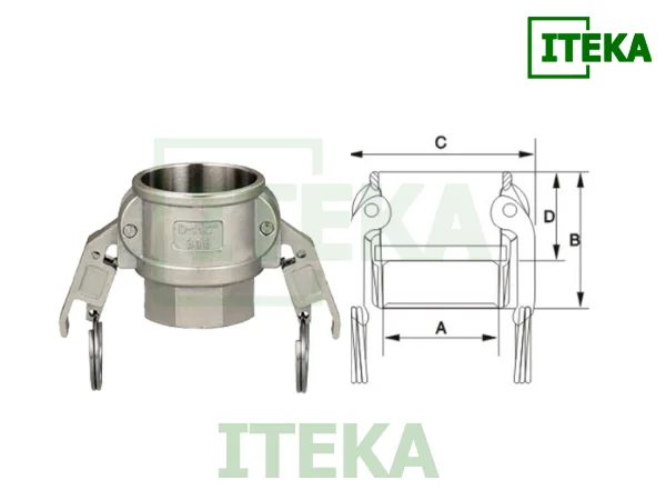 Bản vẽ cấu tạo khớp nối nhanh kiểu D