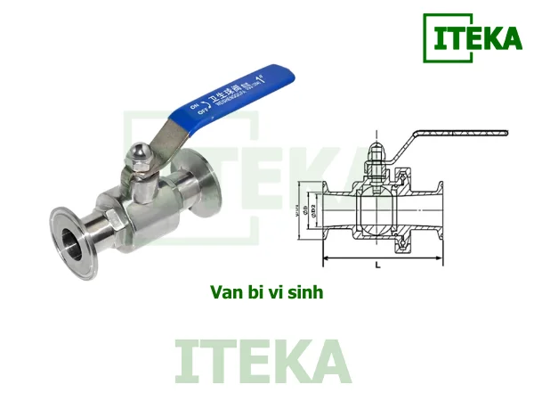 Bản vẽ cấu tạo van bi vi sinh