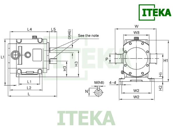 Bản vẽ kỹ thuật đầu bơm lobe