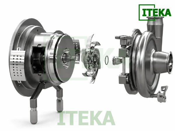 Cụm đầu bơm của máy bơm ly tâm inox vi sinh