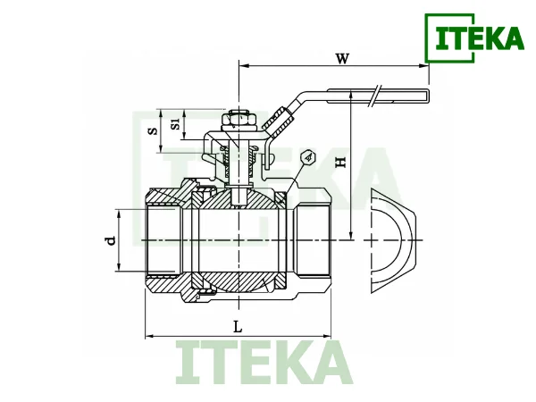 Bản vẽ kỹ thuật van khóa inox